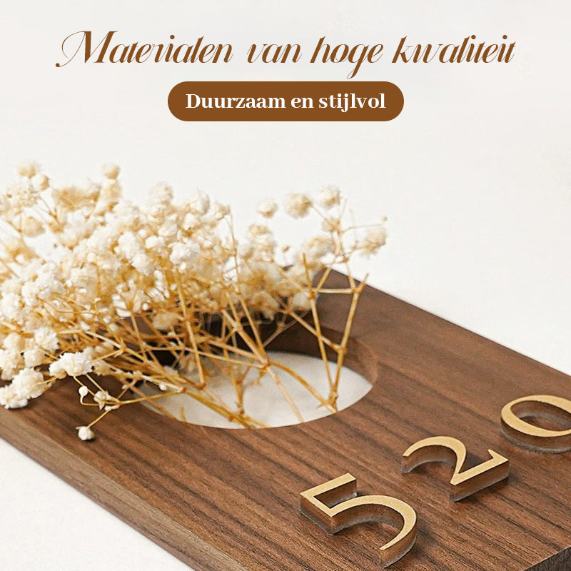 Maatwerk Bloemen Deurbord(Inclusief sensorlampje)