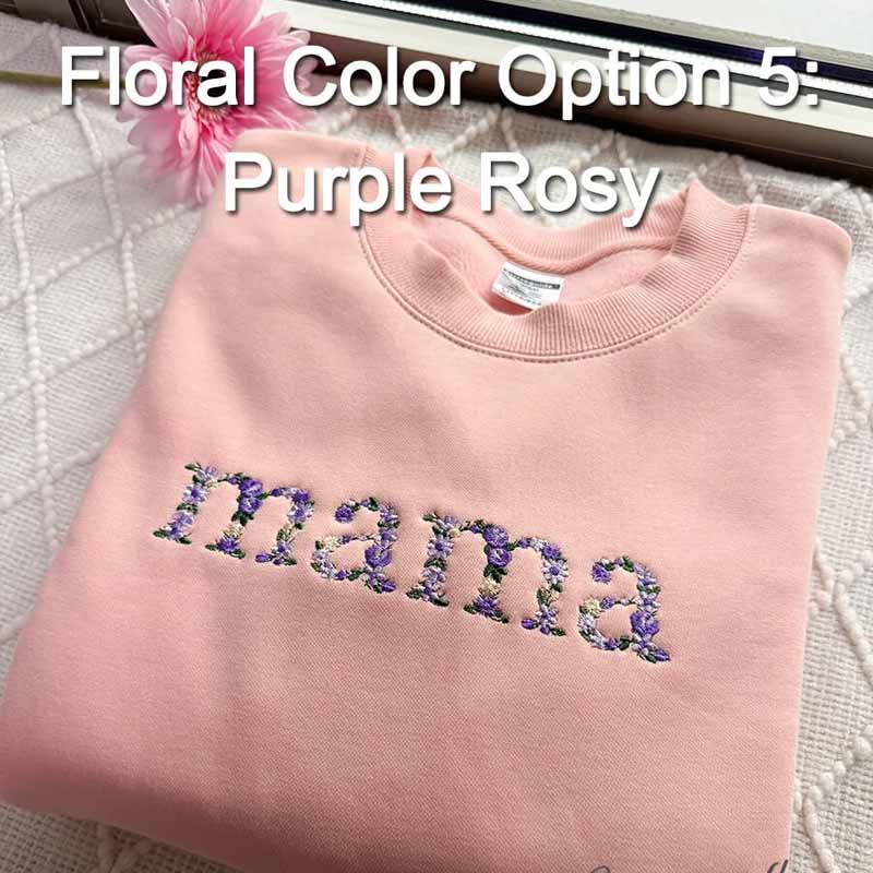 🌸Everbloom - Geborduurde bloemenmama-sweatshirt voor mama en oma