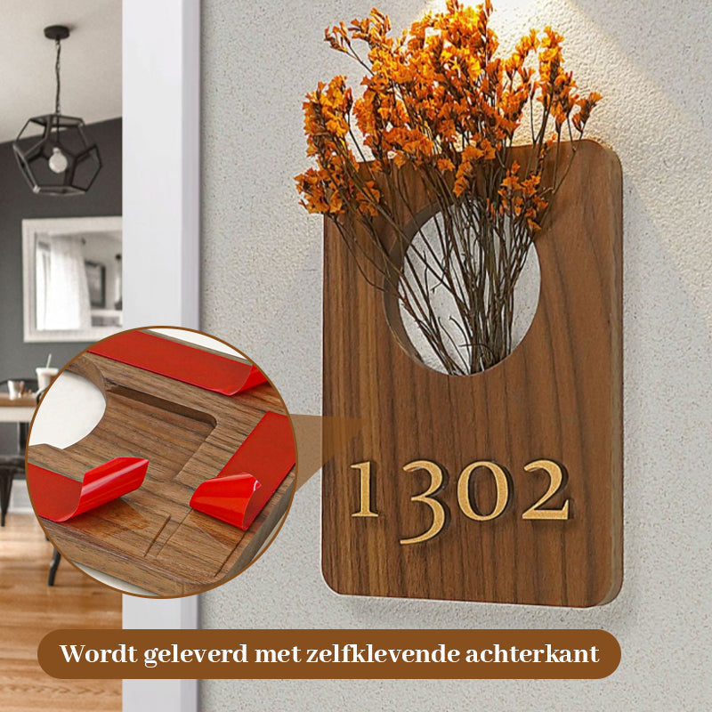 Maatwerk Bloemen Deurbord(Inclusief sensorlampje)