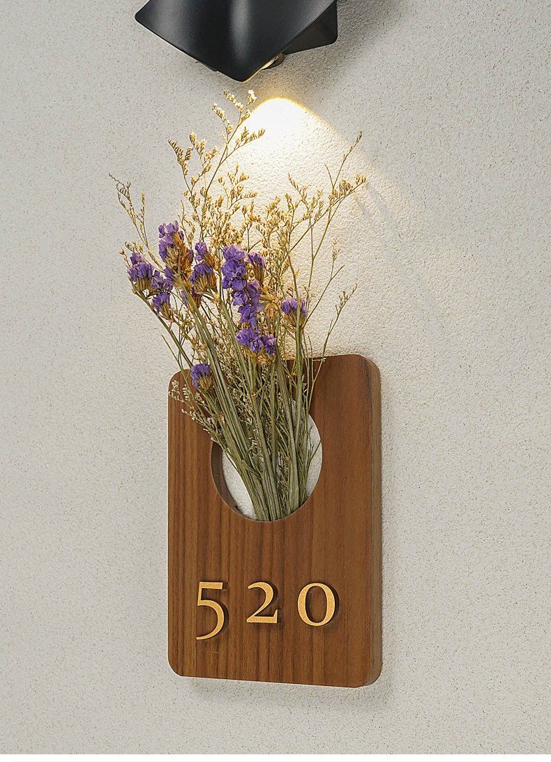 Maatwerk Bloemen Deurbord(Inclusief sensorlampje)