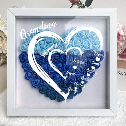 Oma Harten Mama Harten - Gepersonaliseerde bloemenschaduwdoos