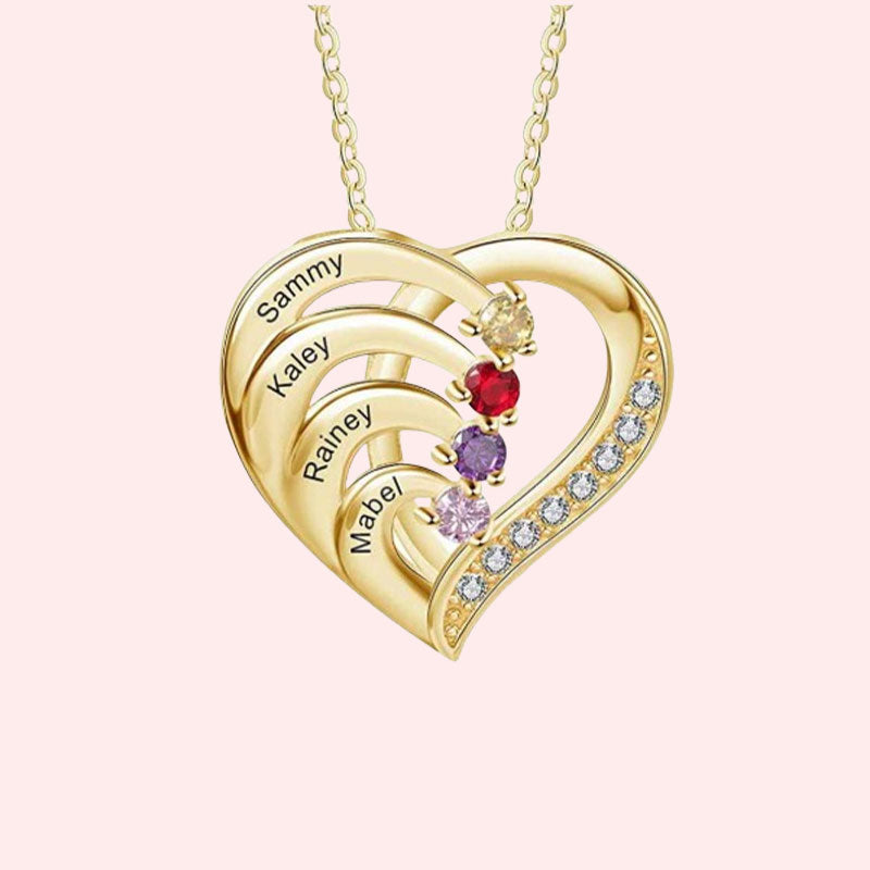 Gepersonaliseerde Naam Hart Ketting Geboortesteen?