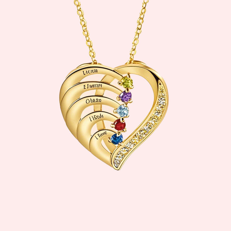 Gepersonaliseerde Naam Hart Ketting Geboortesteen?