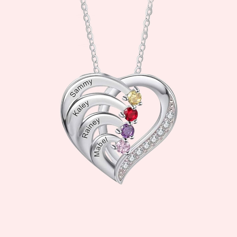 Gepersonaliseerde Naam Hart Ketting Geboortesteen?
