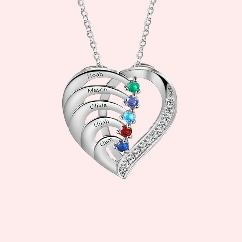 Gepersonaliseerde Naam Hart Ketting Geboortesteen?