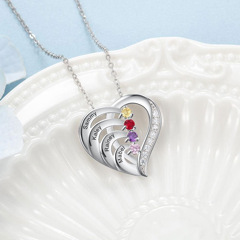 Gepersonaliseerde Naam Hart Ketting Geboortesteen?