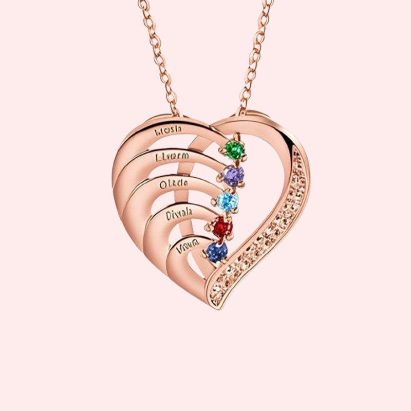 Gepersonaliseerde Naam Hart Ketting Geboortesteen?