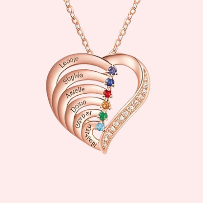 Gepersonaliseerde Naam Hart Ketting Geboortesteen?