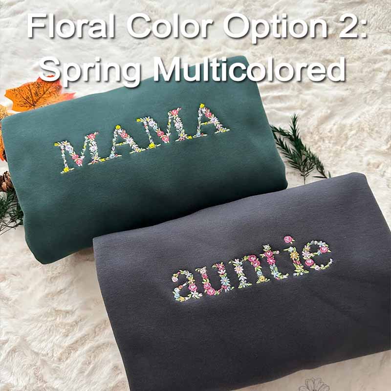 🌸Everbloom - Geborduurde bloemenmama-sweatshirt voor mama en oma