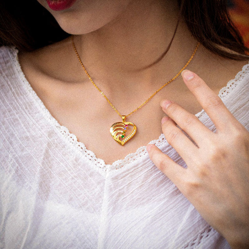 Gepersonaliseerde Naam Hart Ketting Geboortesteen?