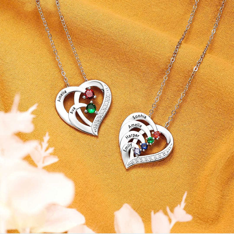Gepersonaliseerde Naam Hart Ketting Geboortesteen?