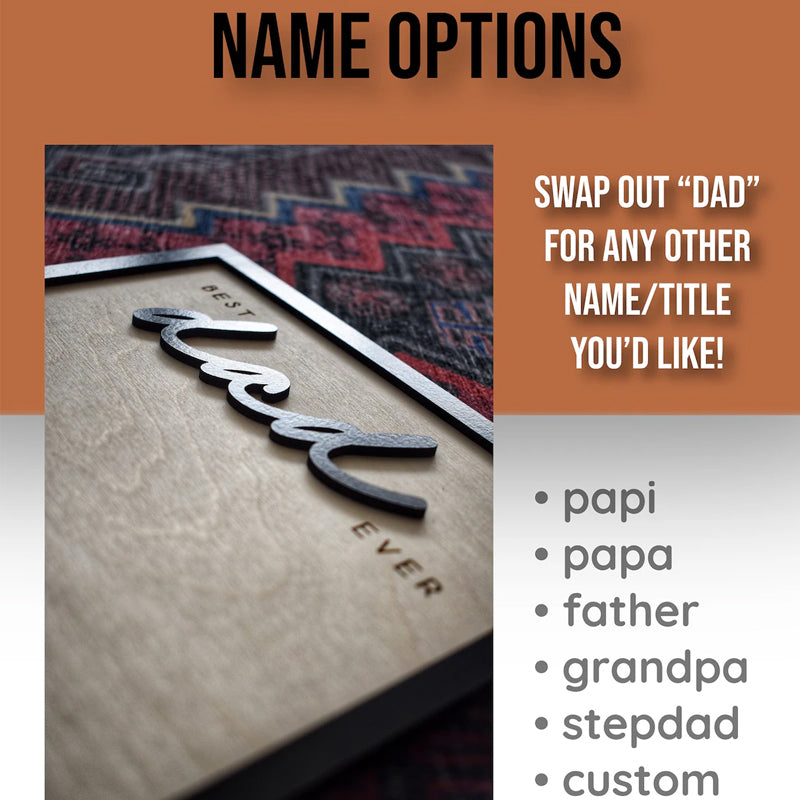 Hands Down Beste Vader Ooit | Gepersonaliseerd Gegraveerd Houten Bord | Vier Vader met Handafdrukken en Aangepaste Boodschap | Handgemaakt Vaderdag Geschenk