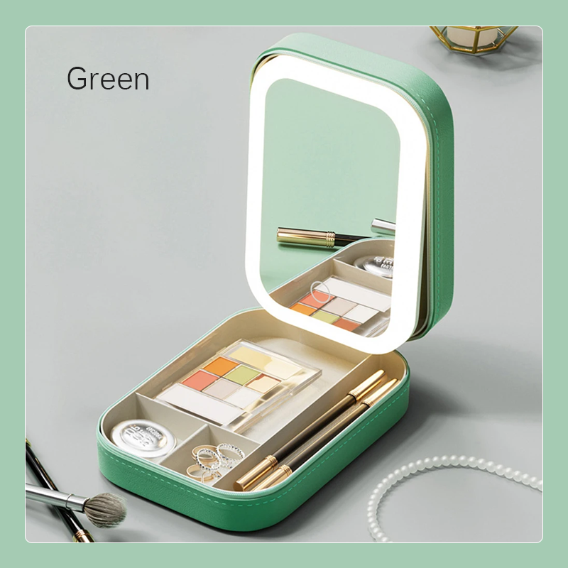 Miroir de maquillage réglable tricolore à LED (🎁Avec miroir grossissant 5x/10x/15x)