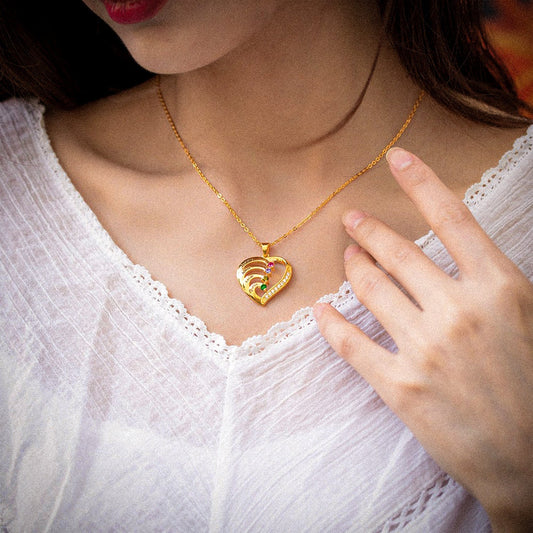 Gepersonaliseerde Naam Hart Ketting Geboortesteen?